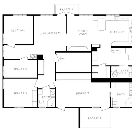 شقة 4-bedroom With Balcony